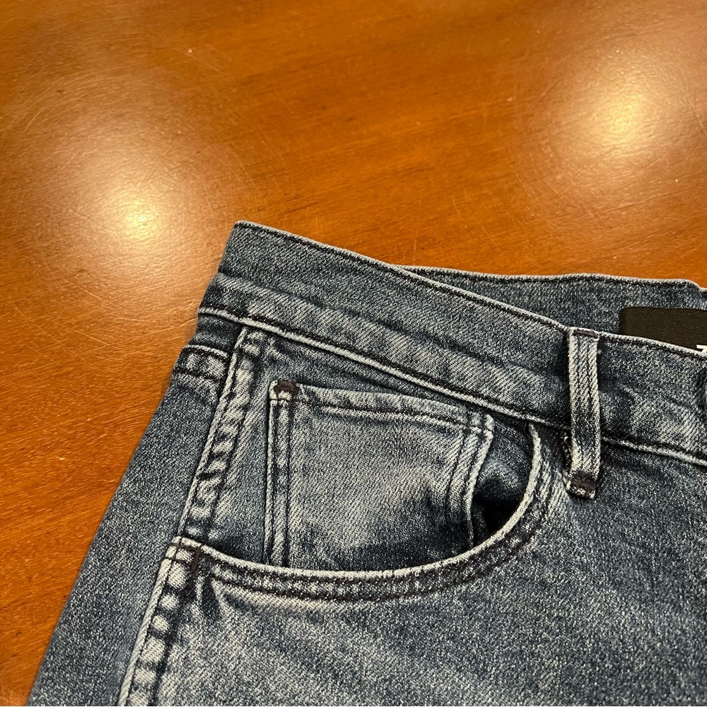 3x1 Celie Straight High-Rise Cropped Jeans 26 Anthropologie Slim Denim Tapered - Picture 7 of 16